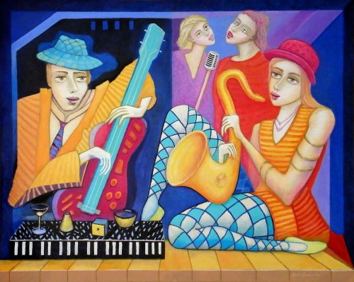 Jazz - sax - bass , 2022, Bohdan Wincenty Łoboda