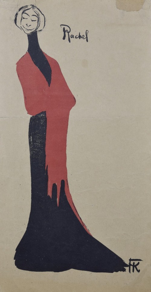 Helena Sulima jako Rachel w sztuce Stanisława Wyspiańskiego "Wesele" - z "Teka Melpomeny", 1904, Karol Frycz