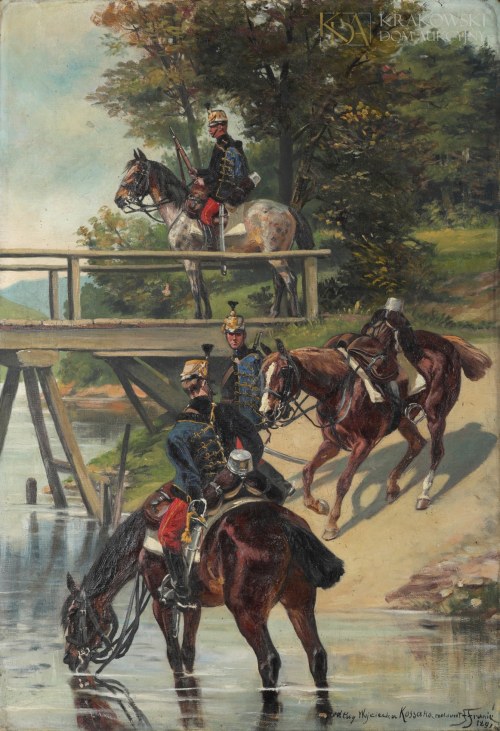 "Przeprawa przez rzekę (wg Wojciecha Kossaka)", Feliks Franicz