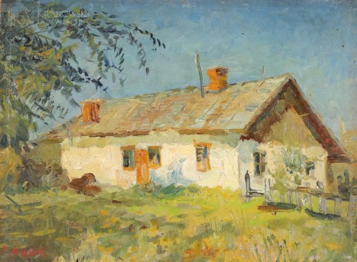 "Pejzaż z chatą - wyspa Sylt", Alfred Nickisch