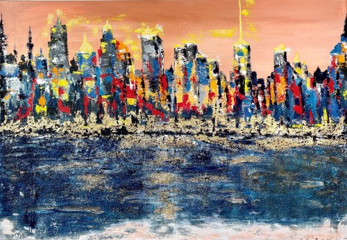 Evening in the city, 2019 r., Svitlana Balatska