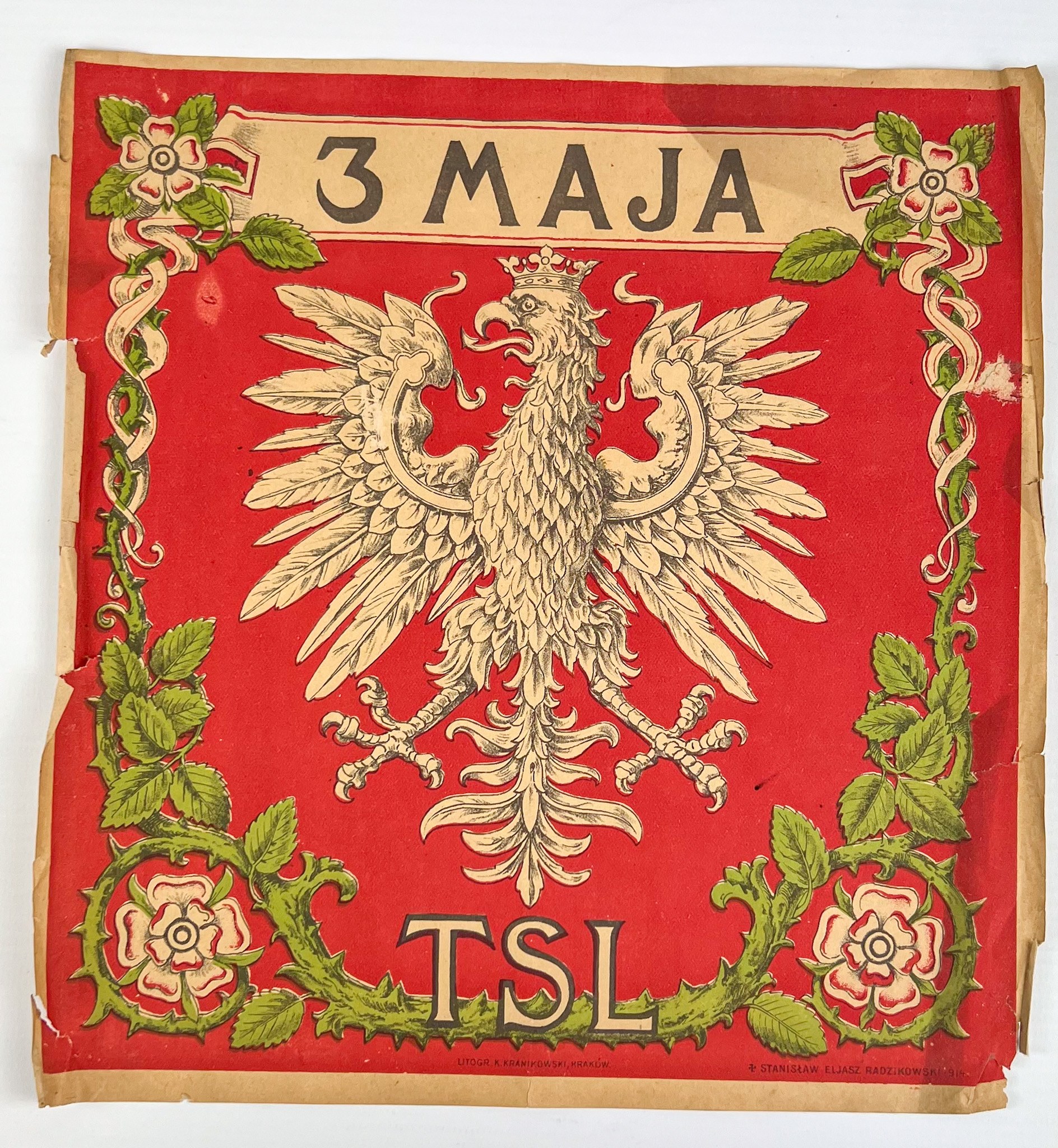 Litografia Patriotyczna 3 Maja Tsl 1914 Aukcja Internetowa Licytacja Online Cena 5660