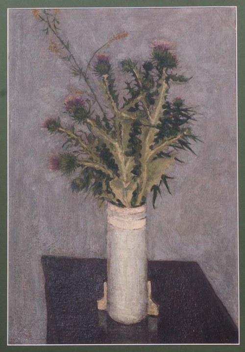 Polska, XIX/XX w. (1894 - 1934), Martwa natura z ostami, ok. 1925 r., Edward Doręgowski