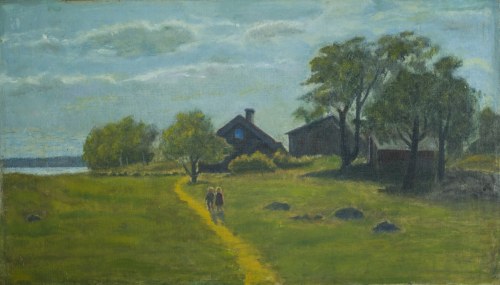 Szwecja, XIX/XX w. (1871 - 1907), Spacer w słoneczne przedpołudnie, ok. 1900 r., Erik Abrahamsson