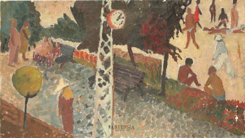 Promenada przy plaży, l. 60. XX w., Krystyna Pniakowska