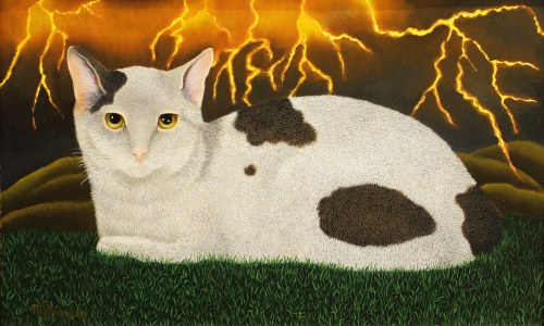 Cat in the lightnings, 1990, Magdalena Shummer-Fangor