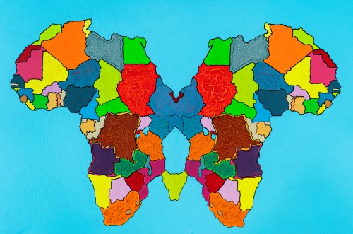 Symetryczna mapa Afryki #2, 2019, Xawery Deskur