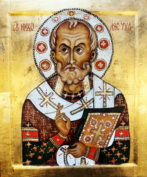 Św. Mikołaj, ikona,, Marek Wróbel