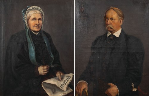 PORTRETY BONIFACEGO MŚCIWUJEWSKIEGO HERBU PNIEJA I JEGO ŻONY, 1894-1896, Marian Mściwujewski