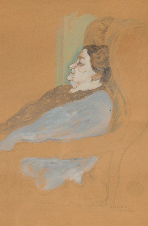PORTRET TEŚCIOWEJ, EUGENII DROHOCKIEJ, 1935, Zygmunt Waliszewski