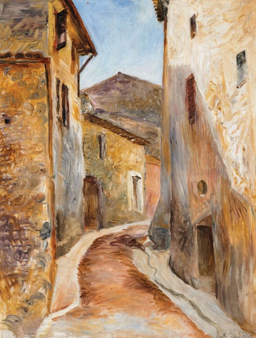 ULICZKA W CAGNES, 1925, Zygmunt Waliszewski