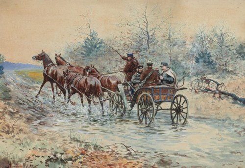 WYJAZD NA POLOWANIE, 1890, Stanisław Wolski
