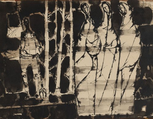 TRZY KOBIETY z cyklu „Szlembark”, 1962, Tadeusz Kulisiewicz