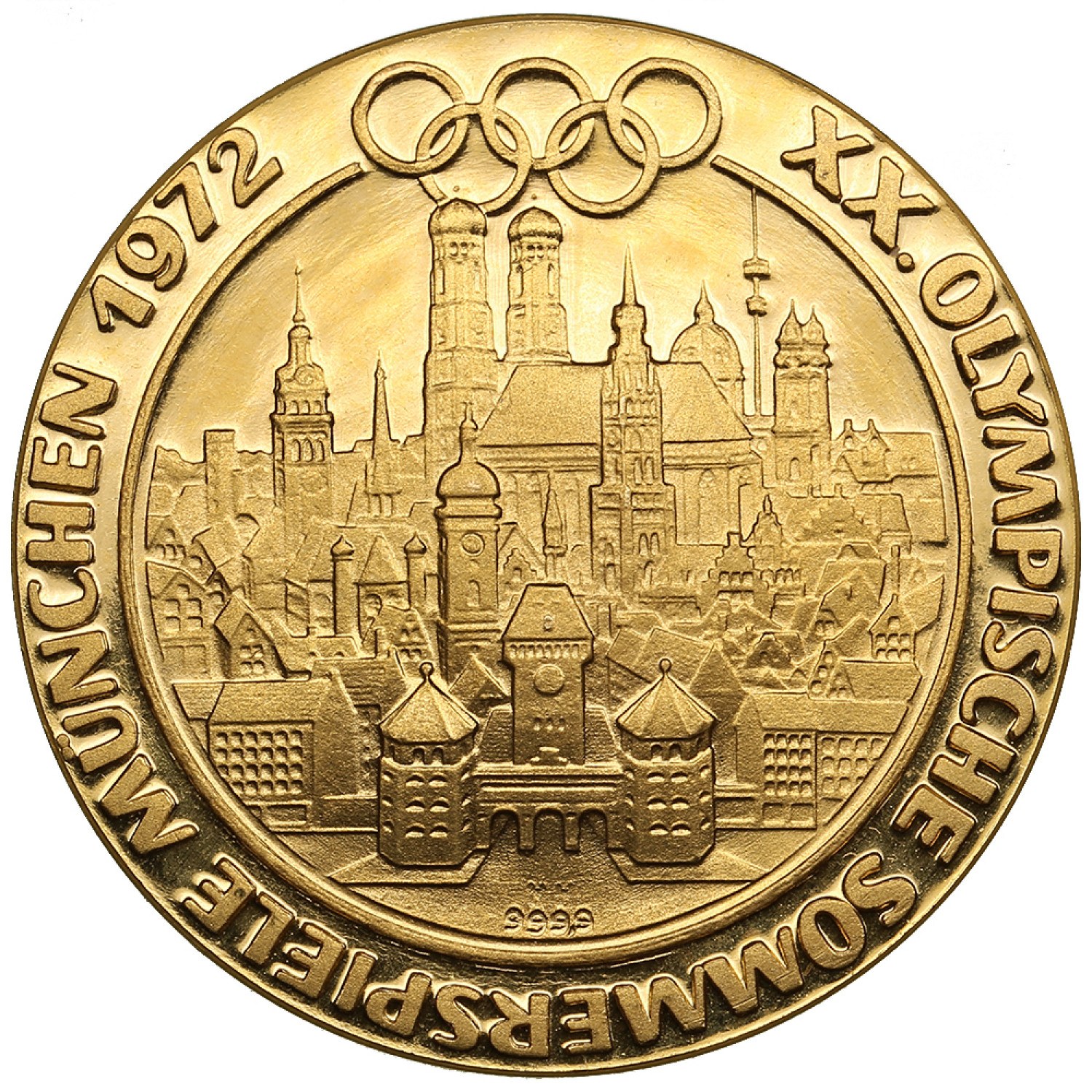 1972 Munich Olympics 五輪 公式記念メダル 10K 17.5 ミュンヘン五輪1972年記念 記念金メダル（聖火ランナー