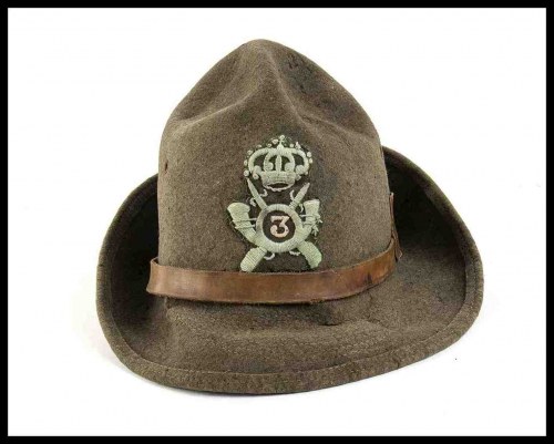 Królestwo Alpejskie, czapka 3. pułku, m.909, Włochy