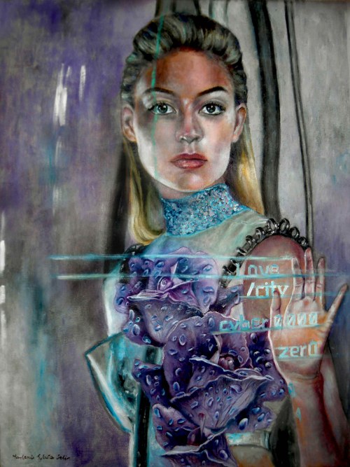 Skan the hologram message, 2023, Marlena Selin