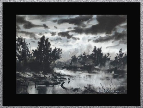 ZMIERZCH, 50 x 40 cm., Stanisław Przewłocki