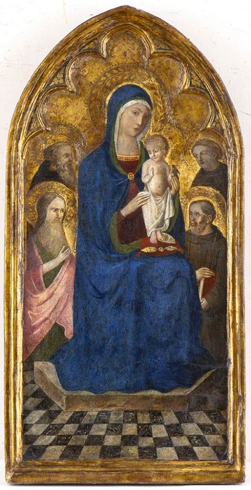 Madonna z Dzieciątkiem lub Madonna Złotogłowa, Szkoła Senese