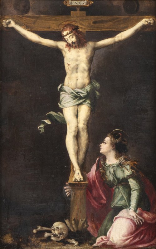 DRUGA POŁOWA XVI WIEKU, Ukrzyżowanie z Magdaleną, Szkoła Toskańska