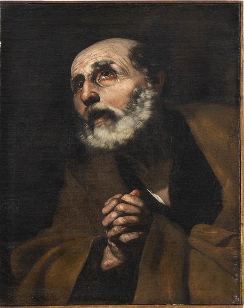 PIERWSZA POŁOWA XVII WIEKU, Święty Piotr Płaczący, Neapolitański Artysta Z Kręgu Jusepe Ribera
