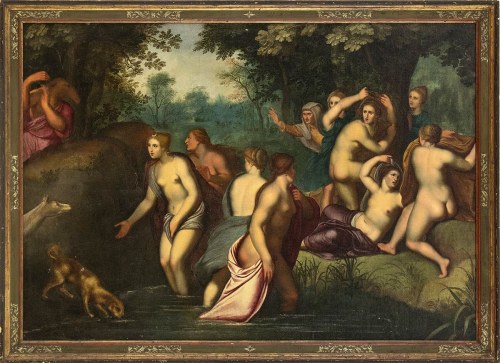 KONIEC XVI / POCZĄTEK XVII WIEKU, Diana i Akteon, Rękodzieło Artystyczne Z Harlemu