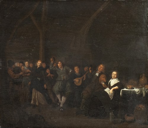 1610-1668), Wnętrze z tancerzami i muzykami, Jan Miense Molenaer