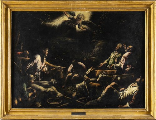 1549 - Wenecja, 1592), Zwiastowanie pasterzom, Francesco Bassano Młodszy