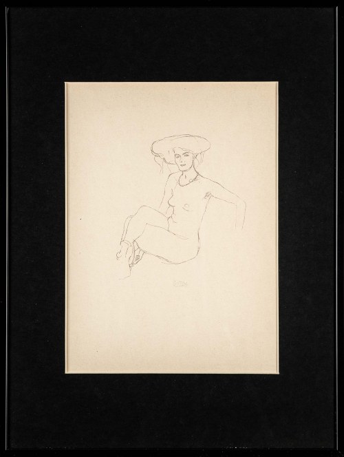 Akt w kapeluszu, 1922, Gustav Klimt