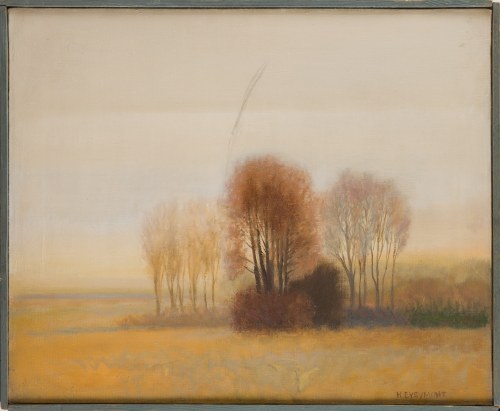 Pejzaż z kępą drzew, Halina Eysymont