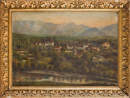 Miasteczko nad rzeką, 1909, K. Fleischer