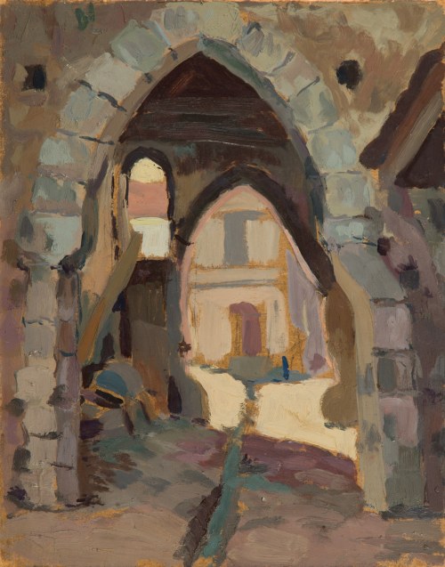 Widok na wieś, ok 1950., Giulio Vittini