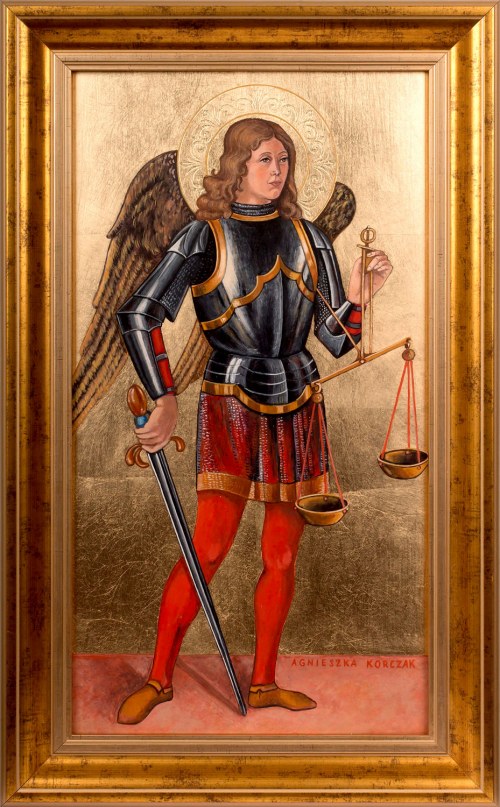 „Archanioł Michał” wg Domenico Ghirlandaio, 2023, Agnieszka Korczak
