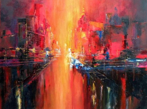 City full of hot passion , 2023, Tadeusz Machowski