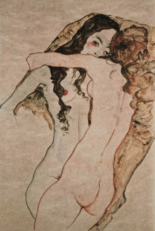 Dwie kobiety w objęciach, Egon Schiele