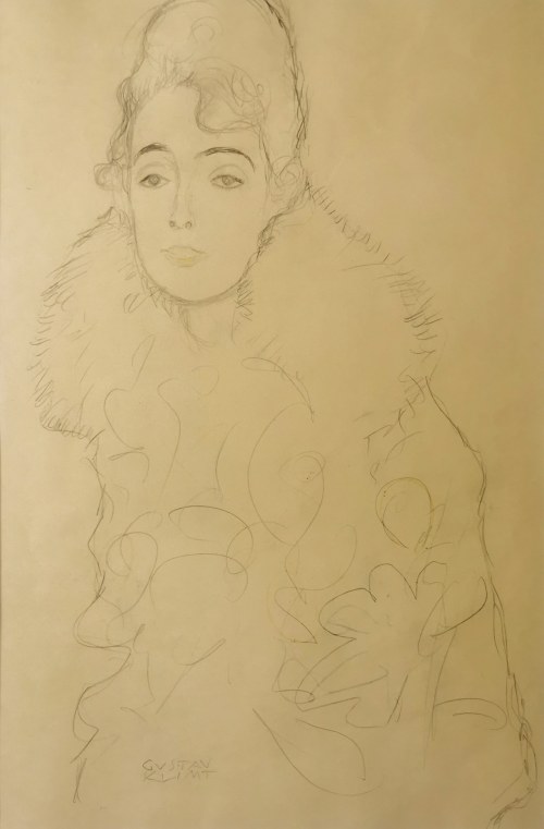 Portret damy w futrze, 1964, Gustav Klimt