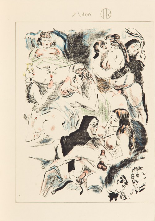 Sceny erotyczne z zakonnicami, ca. 1940, Louis Berthomme-Saint-André
