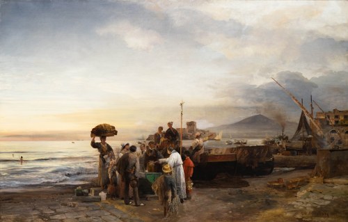 Rybacy przed Zatoką Neapolitańską, Oswald Achenbach