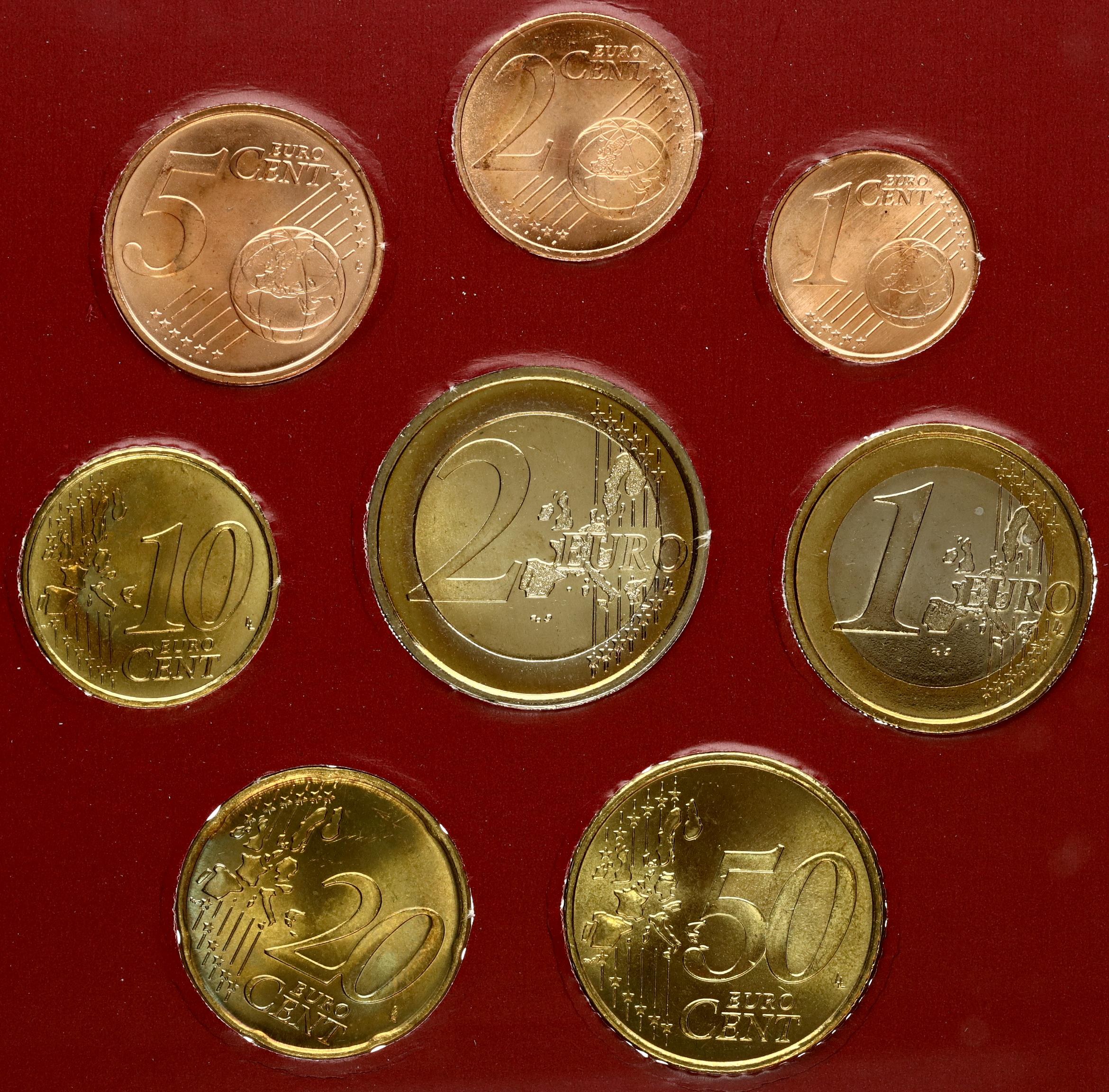 Portugal 1 Euro Cent 2 Euro 2002 2003 SET 150 Years Portuguese 