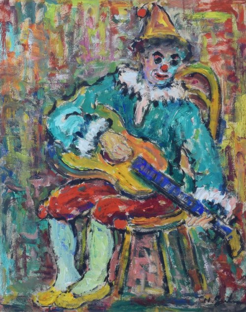 Pierrot grający na gitarze, Nathan Gutman