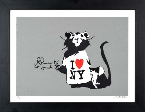 Banksy. I Love New York Gray, 2019, Not Banksy