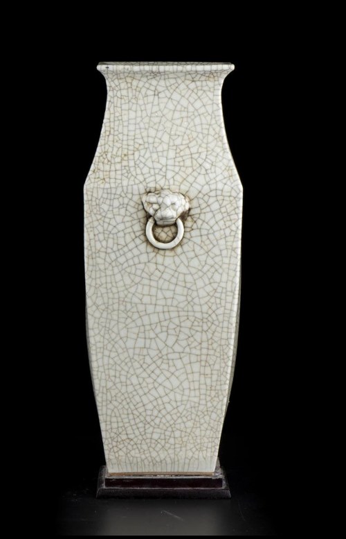 dynastia Qing, XIX wiek, Szklany Porcelanowy Wazon Balustradowy Chiny