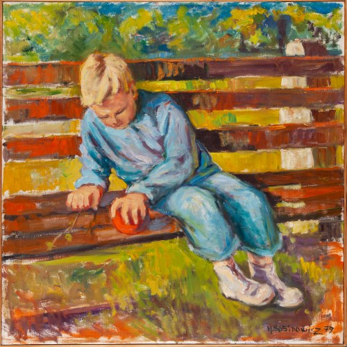 Na ławce, 1979, Hanna Sosinowicz