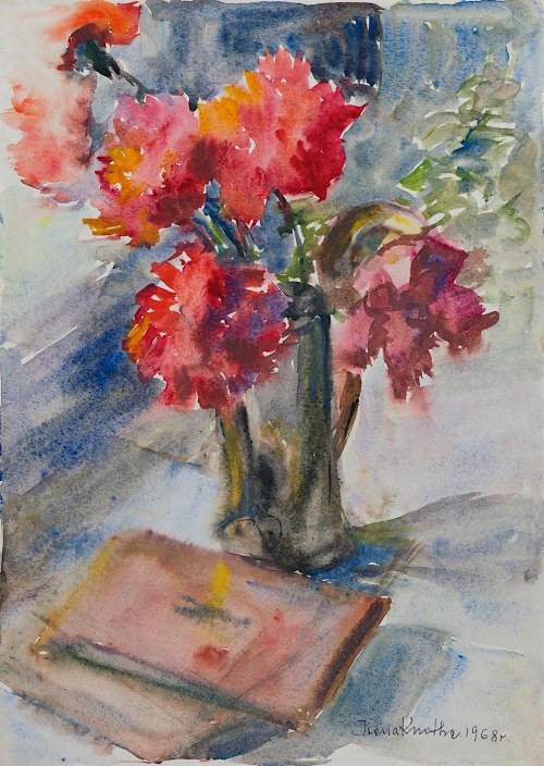 Bukiet i książki, 1968, Irena Knothe