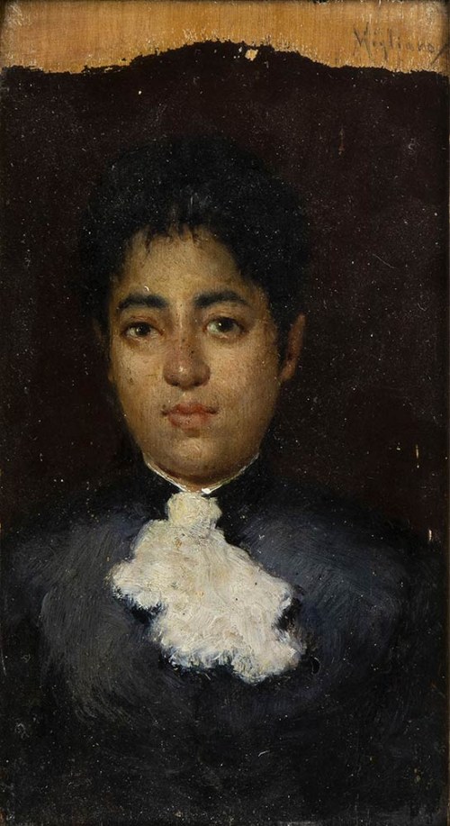 1858-1938), Dziewczyna z portretu, 1885, Vincenzo Migliaro