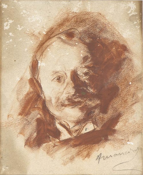 1852 - 1930), Self-portrait, Antonio Mancini
