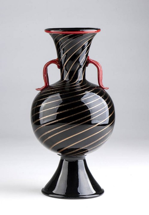 Blown glass vase, 20s/30s, Vetreria Maschio