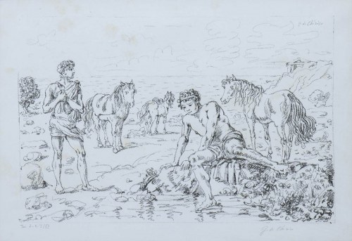 1888 - Rome, 1978), Cavalli e Cavalieri, Giorgio de Chirico