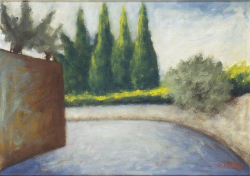 1895 - Ivrea, 1957), Via San Leonardo we Florencji, 1956, Ottone Rosai