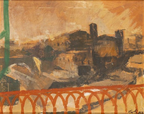 1923 - Rzym, 2006), Zachód słońca nad Tybrem, 1964, Ugo Attardi