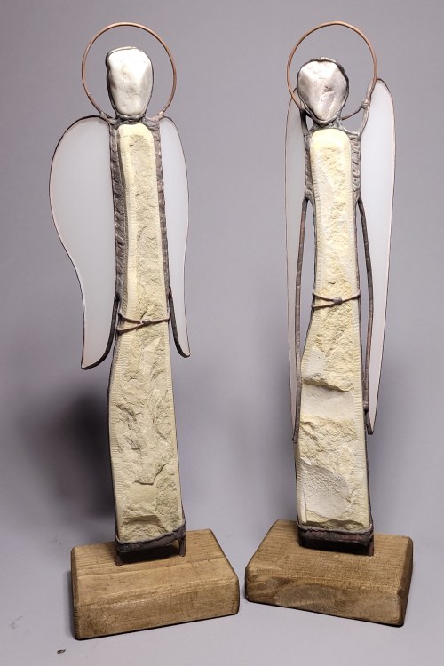 Anioły kamienne - para (wys, 54 cm), Jacek Drzymała